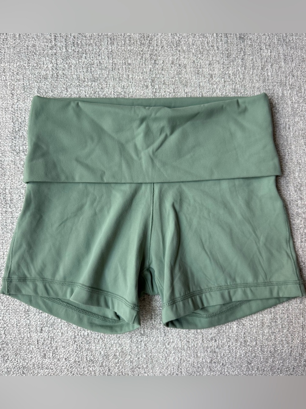Hollister Fold Over Green Biker Shorts Size XS